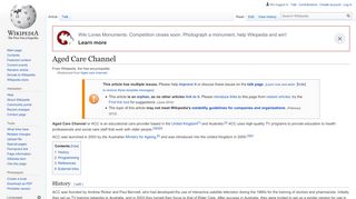 
                            8. Aged Care Channel - Wikipedia