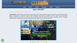 
                            7. Agen IBCBET | Agen Maxbet Terpercaya | Daftar Maxbet ...