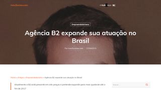 
                            4. Agência B2 expande sua atuação no Brasil - meuSucesso.com