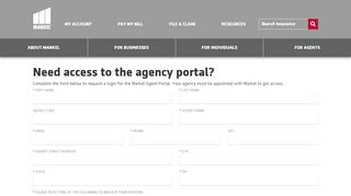 
                            3. Agency portal access form - Markel Insurance