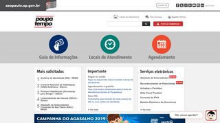 
                            4. Agendamento é gratuito - Portal Poupatempo