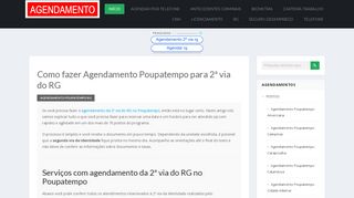 
                            7. AGENDAMENTO POUPATEMPO ⇒ (RG, CNH, …