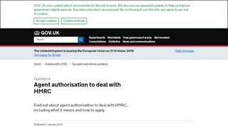 
                            3. Agent authorisation to deal with HMRC - GOV.UK