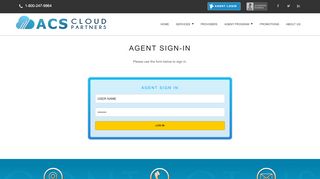 
                            3. Agent Log In - ACS Cloud Partners