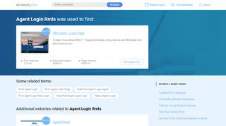 
                            7. Agent Login Rmls at top.accessify.com