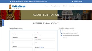 
                            2. Agent Registration - Kukkeshree Travels