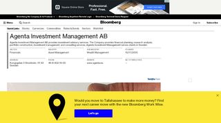 
                            8. Agenta Investment Management AB - bloomberg.com