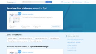 
                            1. Agentbox Cleartrip Login at top.accessify.com