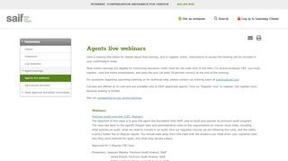 
                            4. Agents live webinars - SAIF