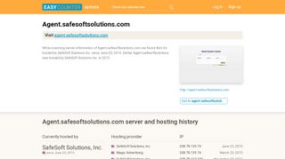 
                            7. Agent.safesoftsolutions.com server and hosting history