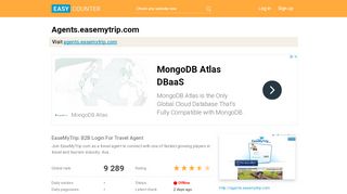
                            10. Agents.easemytrip.com: EaseMyTrip: B2B Login For Travel Agent