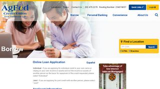 
                            7. AgFed Credit Union - Online Loan Application