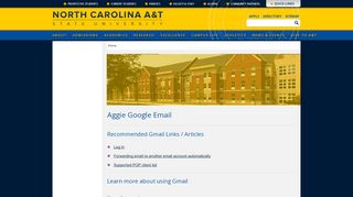 
                            7. Aggie Google Email - North Carolina A&T State University