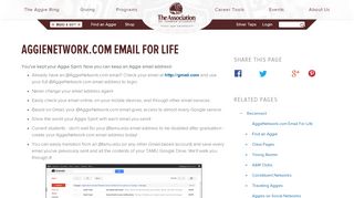 
                            6. AggieNetwork.com Email For Life