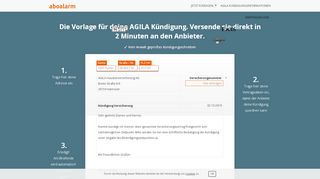 
                            5. AGILA kündigen: Geprüfte Vorlage | direkter Versand