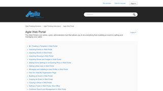 
                            2. Agile Web Portal – Agile Ticketing Solutions