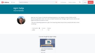 
                            4. Agim Salija | Internet Marketer | Udemy