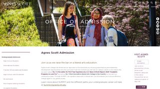 
                            2. Agnes Scott Admission - Agnes Scott College