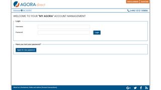 
                            2. AGORA direct Ltd. - My AGORA Login