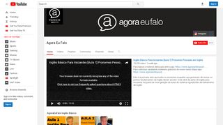 
                            4. Agora Eu Falo - YouTube