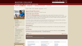 
                            3. Agora Portal Overview - Technology Help - Boston College