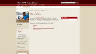 
                            2. Agora Portal - Technology Help - Boston College