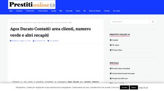 
                            5. Agos Ducato Contatti: area clienti, numero verde e …