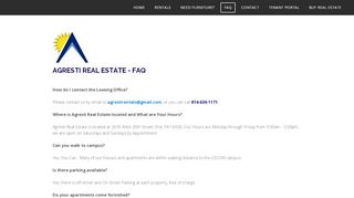 
                            5. agresti real estate - faq - Erie Student Rentals