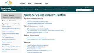 
                            1. Agricultural assessment information - Tax.ny.gov