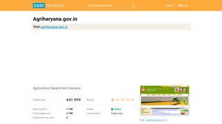 
                            9. Agriharyana.gov.in: Agriculture Department, Haryana