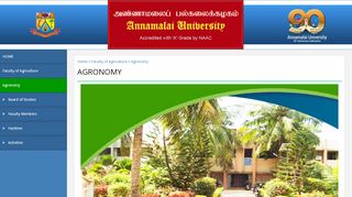 
                            3. Agronomy - Annamalai University