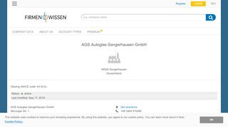 
                            7. AGS Autoglas Sangerhausen GmbH - firmenwissen.com