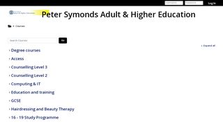 
                            9. AHEd: Course categories - Peter Symonds College