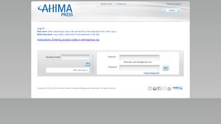 
                            4. Ahima Press :: Login