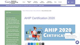 
                            8. AHIP Certification 2020 | NCC