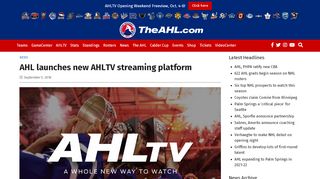 
                            4. AHL launches new AHLTV streaming platform | TheAHL.com ...