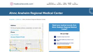 
                            4. Ahmc Anaheim Regional Medical Center | MedicalRecords.com