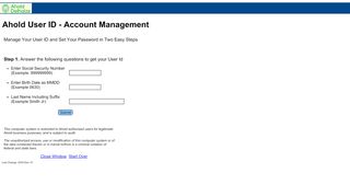 
                            6. Ahold User ID - Account Management - ws1