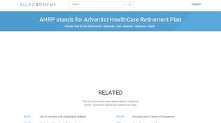 
                            9. AHRP - Adventist HealthCare Retirement Plan