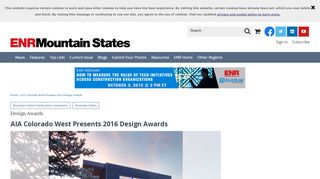 
                            7. AIA Colorado West Presents 2016 Design Awards | 2016-09-22 | ENR