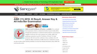 
                            10. AIBE (11) 2018: XI Result, Answer Key & All India …