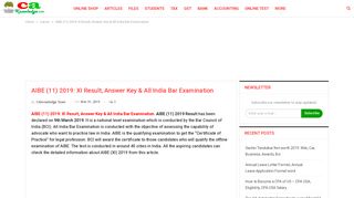 
                            3. AIBE (11) 2019: XI Result, Answer Key & All India …