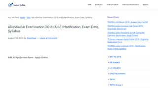 
                            8. AIBE (12) Notification 2018 - Syllabus, Registration ...