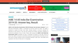 
                            5. AIBE 14 All India Bar Examination 2019-20:Application Form ...