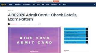 
                            6. AIBE 2018 Admit Card for AIBE 12 – Download …