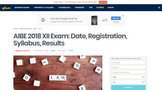 
                            3. AIBE 2018 XII Exam: Date, Registration, Syllabus, …