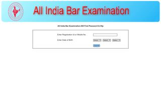 
                            8. AIBE - All India Bar Examination-XIII Find Password & Otp