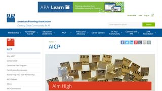 
                            3. AICP - American Planning Association