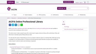 
                            3. AICPA Online Professional Library