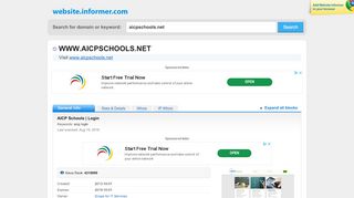 
                            8. aicpschools.net at WI. AICP Schools | Login - Website Informer